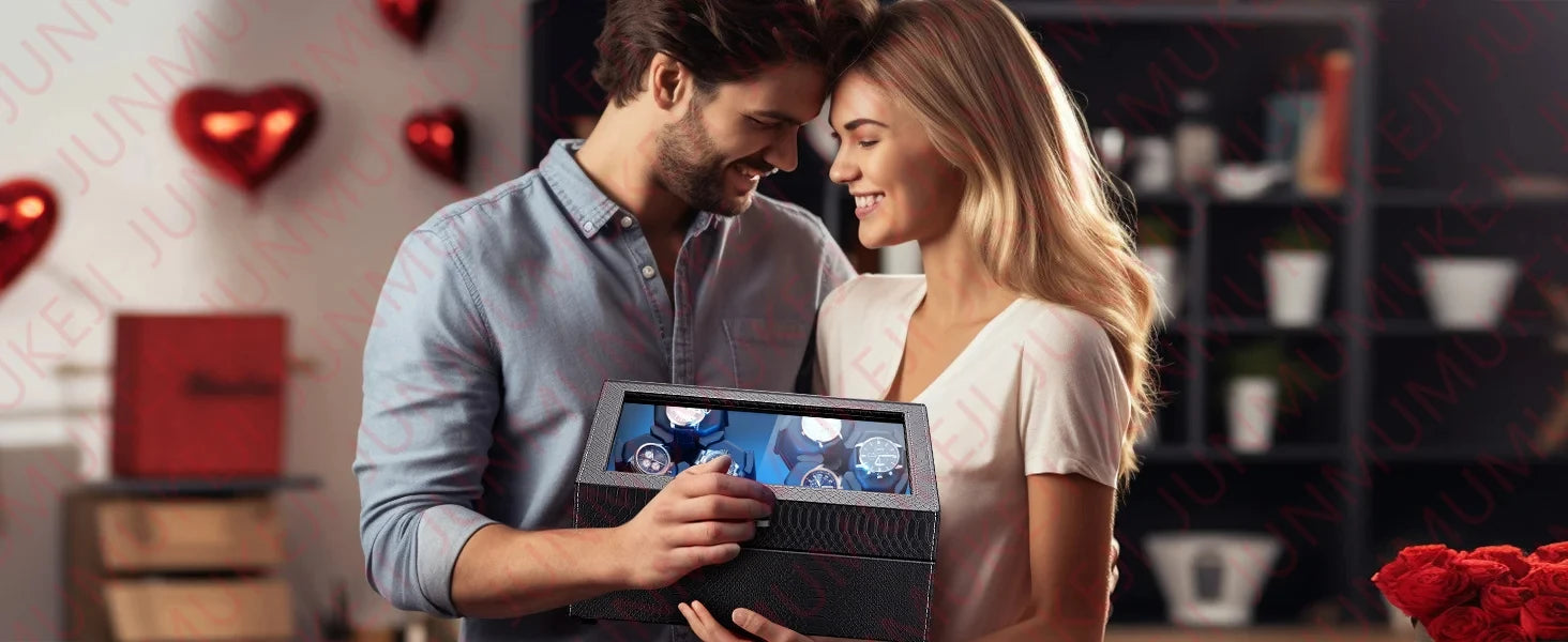 Watch Winder for Automatic Watches Box With Quiet Motor Usb Led PU Leather Mechanical Watch Box Variable Speed