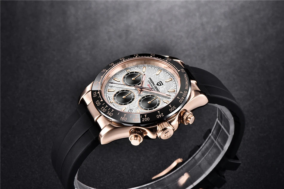 40mm New V2 PAGANI DESIGN Men's Quartz Watches Sapphire Retro Chronograph Stainless Steel Waterproof Watch Men Relogio Masculino