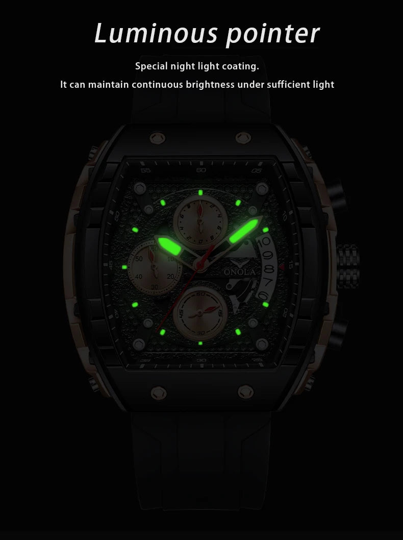 ONOLA Original Top Brand Men Watch Digital Quartz Watch Men Luminous Waterproof Date Watch Men's Sports Watch Reloj