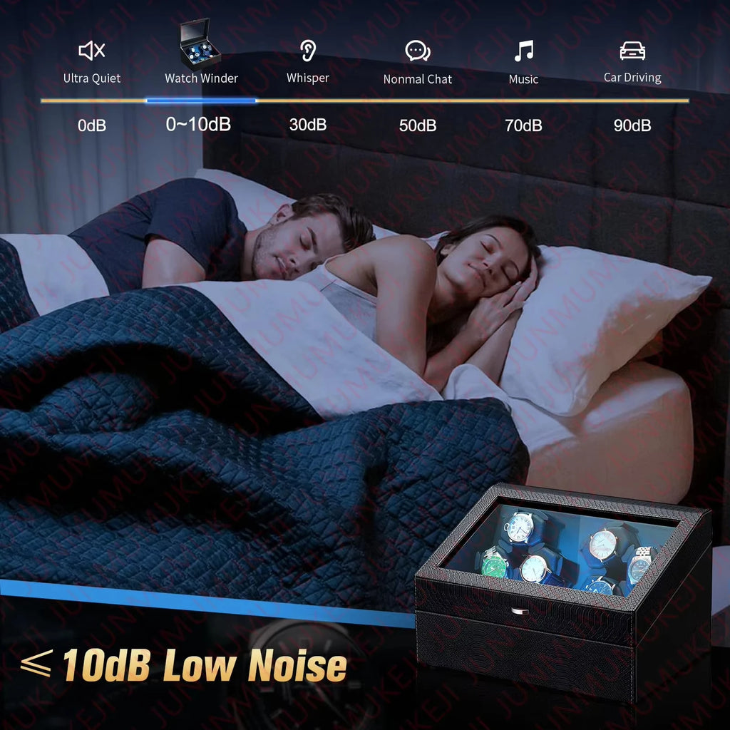 Watch Winder for Automatic Watches Box With Quiet Motor Usb Led PU Leather Mechanical Watch Box Variable Speed