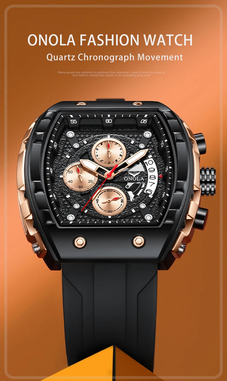 ONOLA Original Top Brand Men Watch Digital Quartz Watch Men Luminous Waterproof Date Watch Men's Sports Watch Reloj