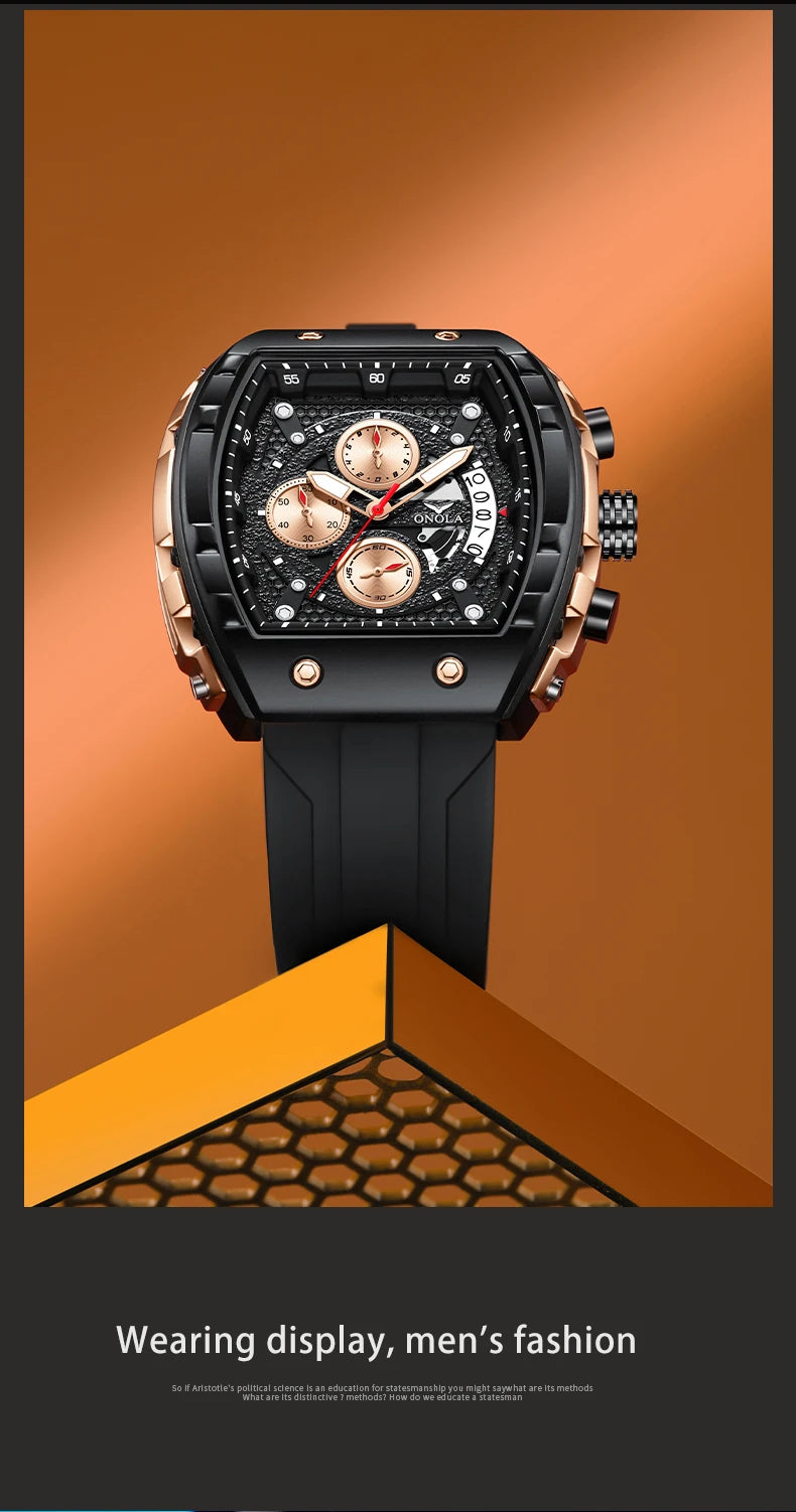 ONOLA Original Top Brand Men Watch Digital Quartz Watch Men Luminous Waterproof Date Watch Men's Sports Watch Reloj