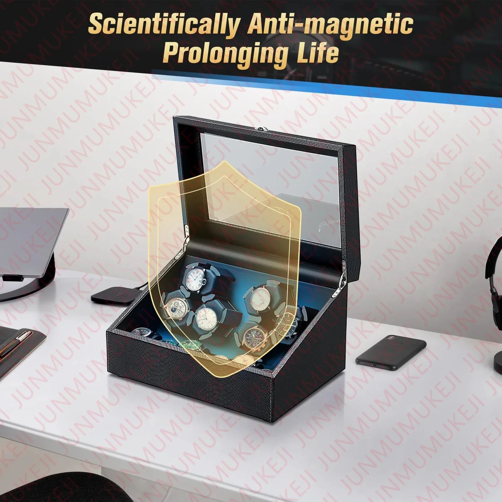 Watch Winders Box for Automatic Watches Box 6 watches Rotate Stand