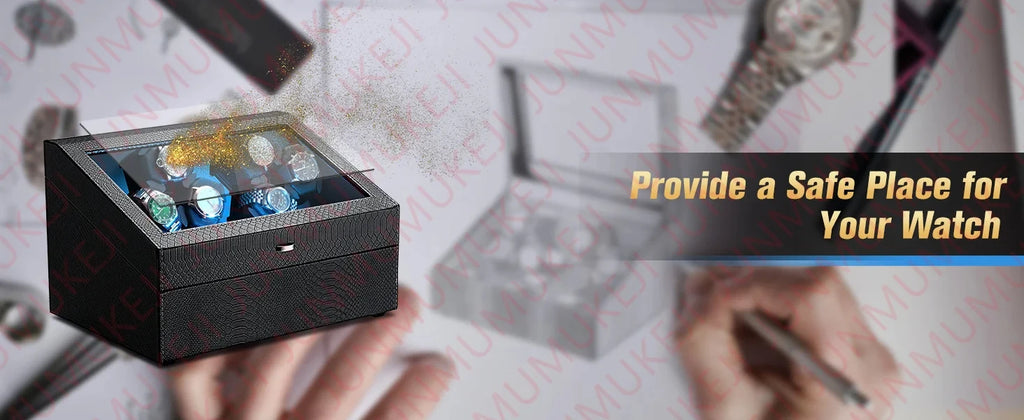 Watch Winder for Automatic Watches Box With Quiet Motor Usb Led PU Leather Mechanical Watch Box Variable Speed